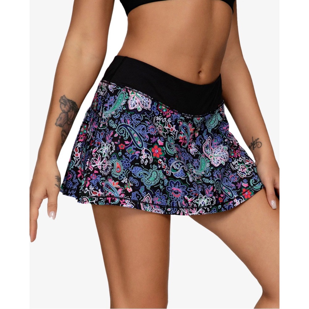 QUEENIEKE Athletic Skort Tennis Golf Paisley S